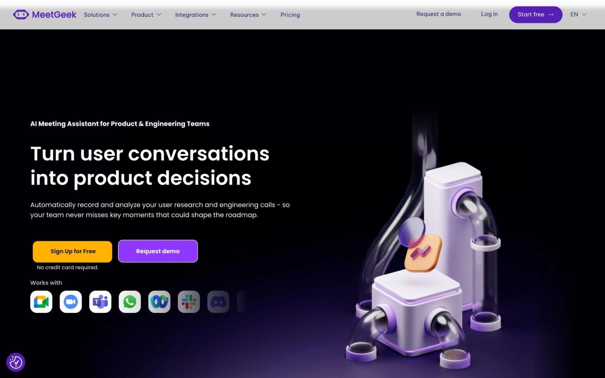 MeetGeek, product page screenshot