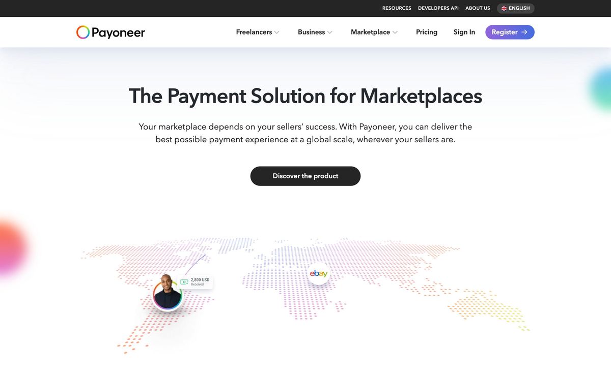 Payoneer Workforce Management, product page screenshot