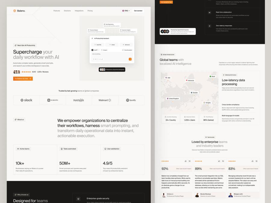 Baleno - SaaS Website Landing Page