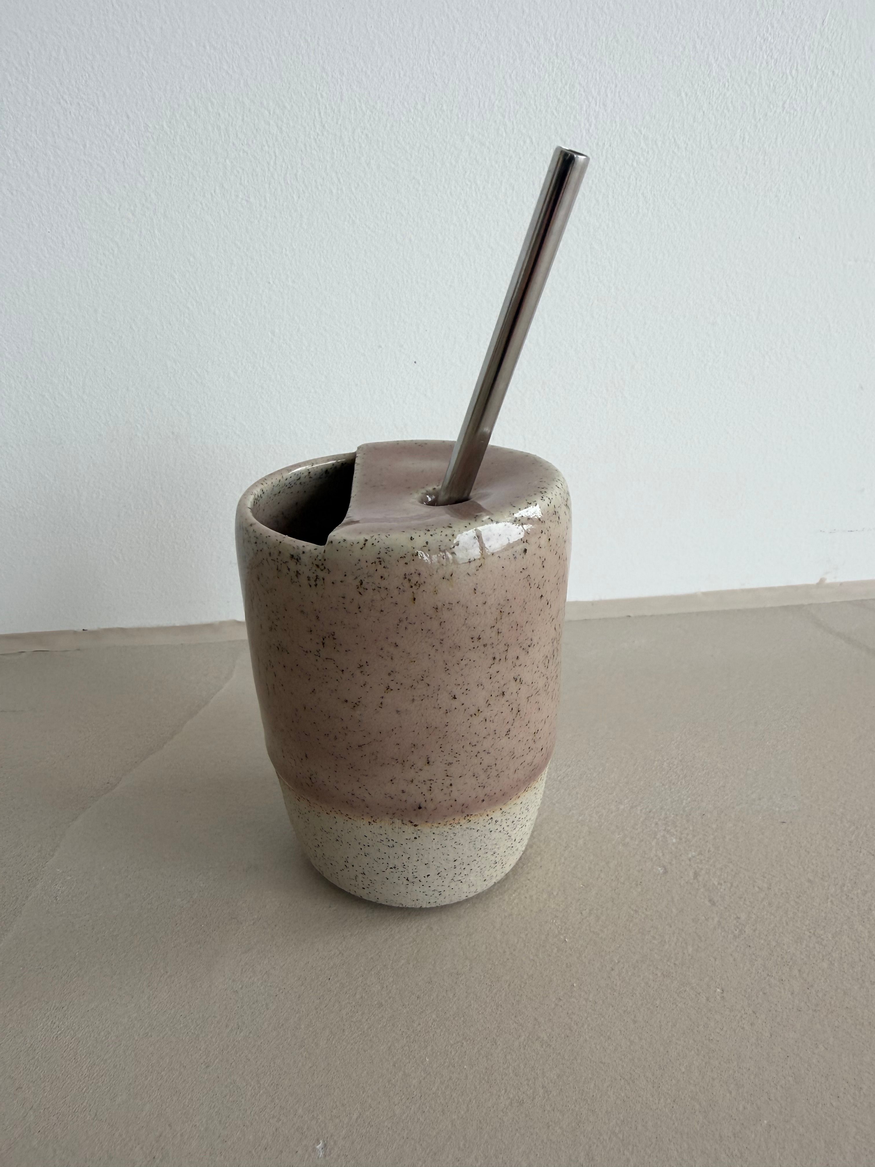 To go Becher Blasrosa