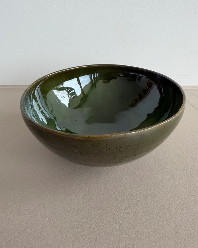 Schön glänzende grüne schale