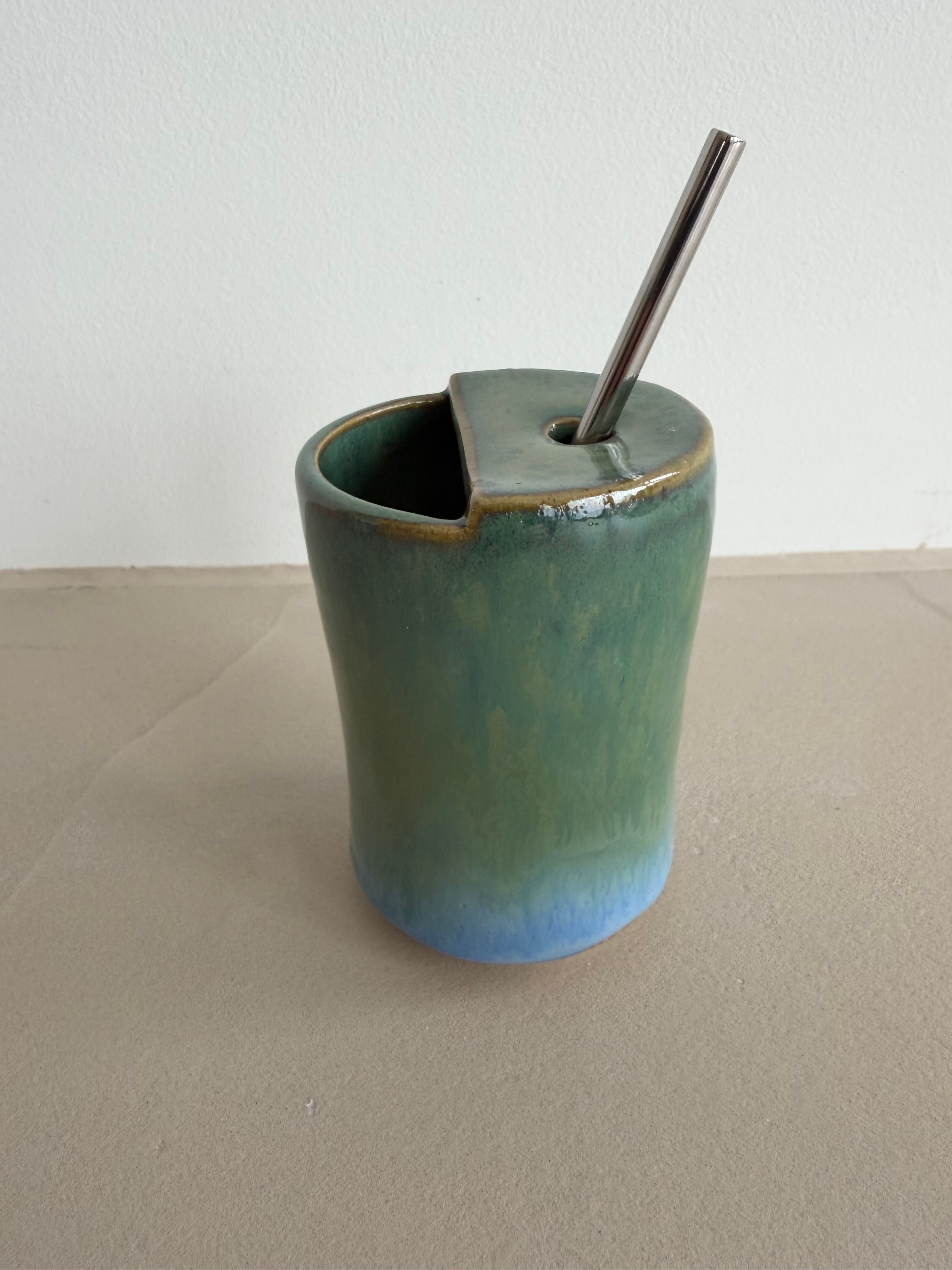 To Go Becher grün blau