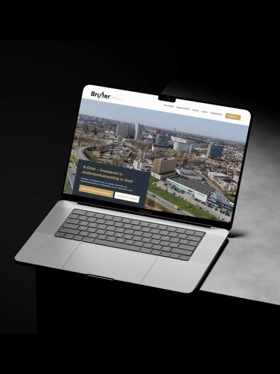 Macbook mockup Brixter student housing website