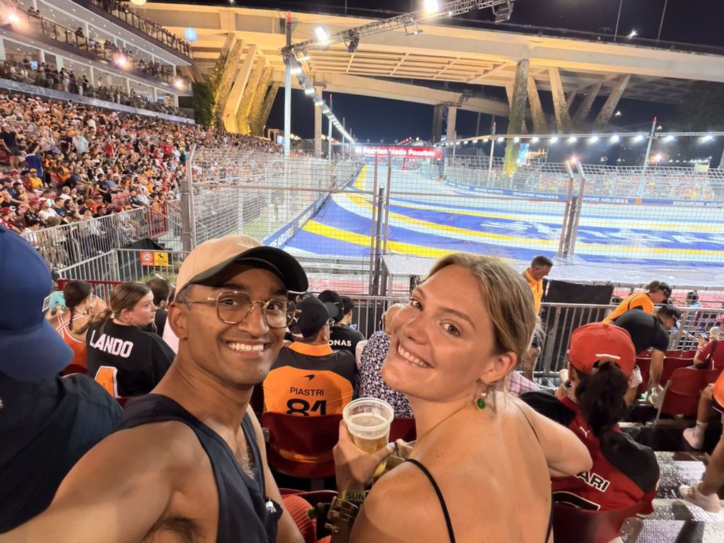 Daniel and Alex at the Singapore F1 Grand Prix
