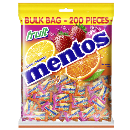 Mentos Fruit Pillow Pack Bag