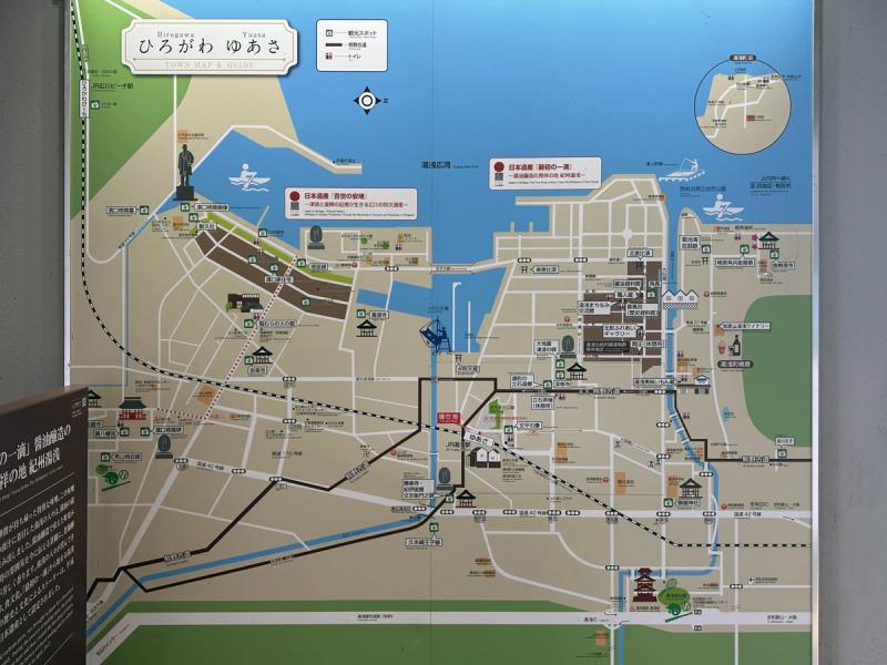 湯浅駅舎にあった観光MAP
