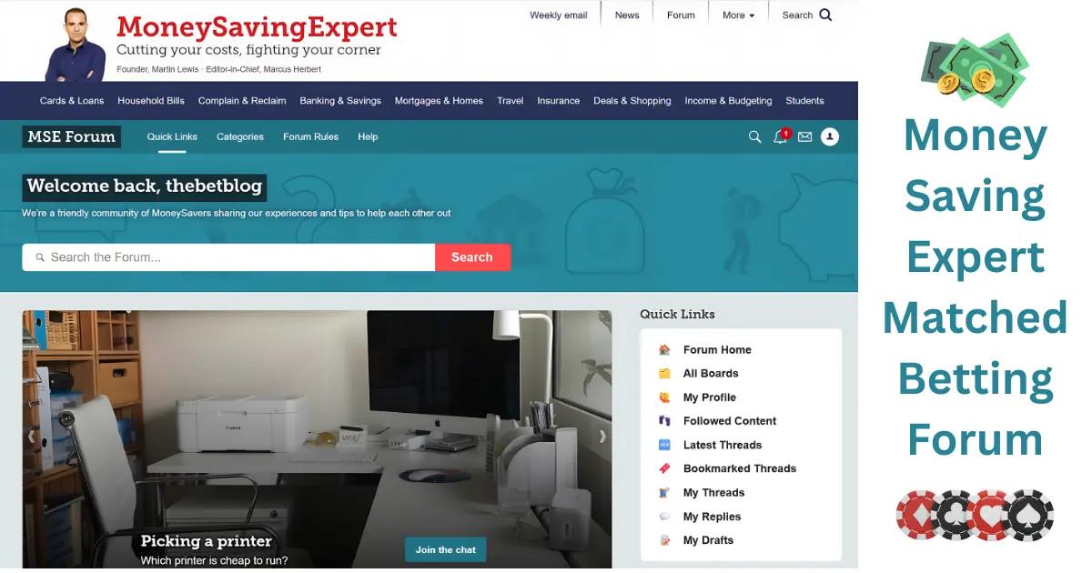 Money Saving Expert Matched Betting Forum