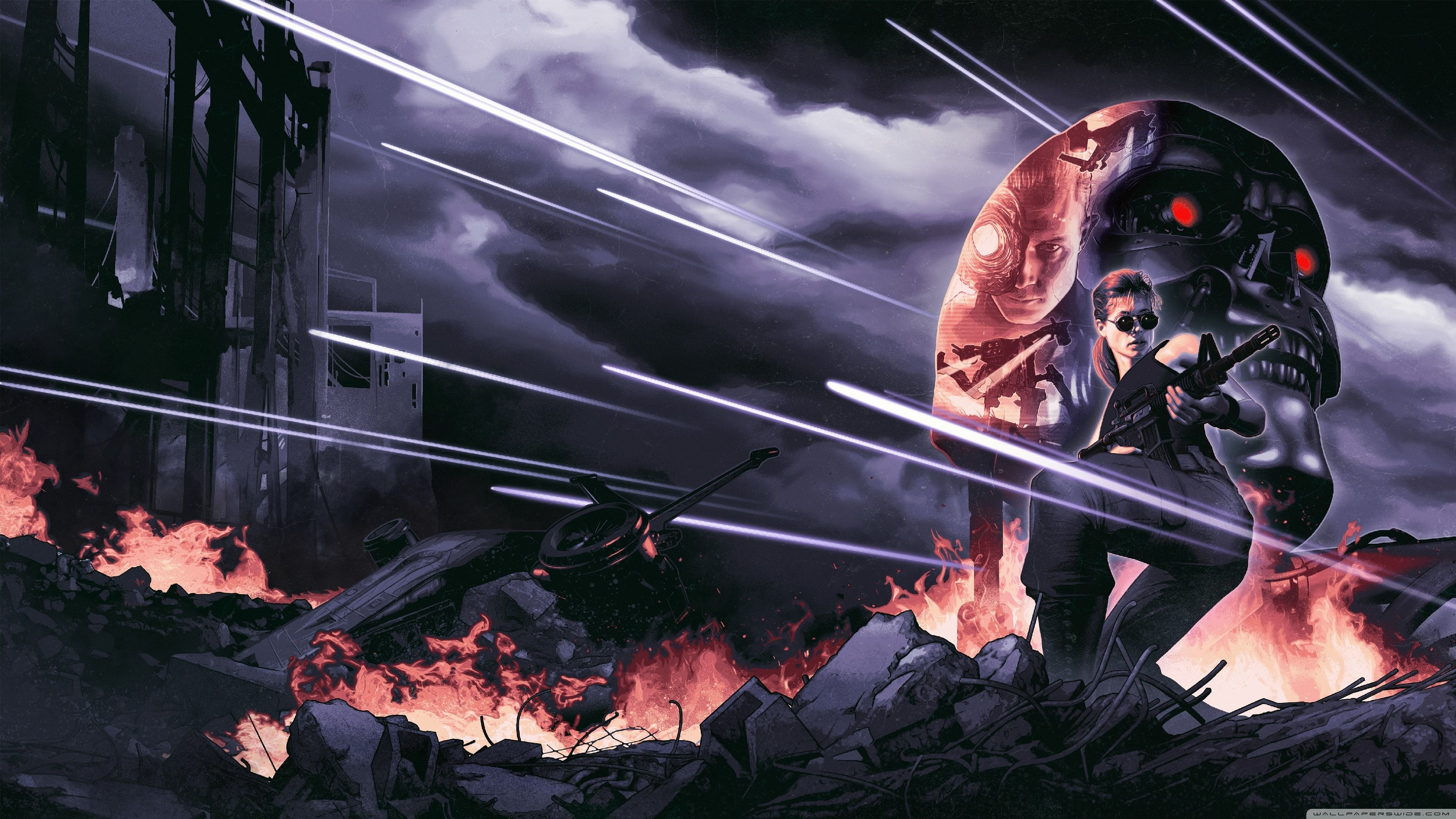 Background for Terminator 2D: NO FATE