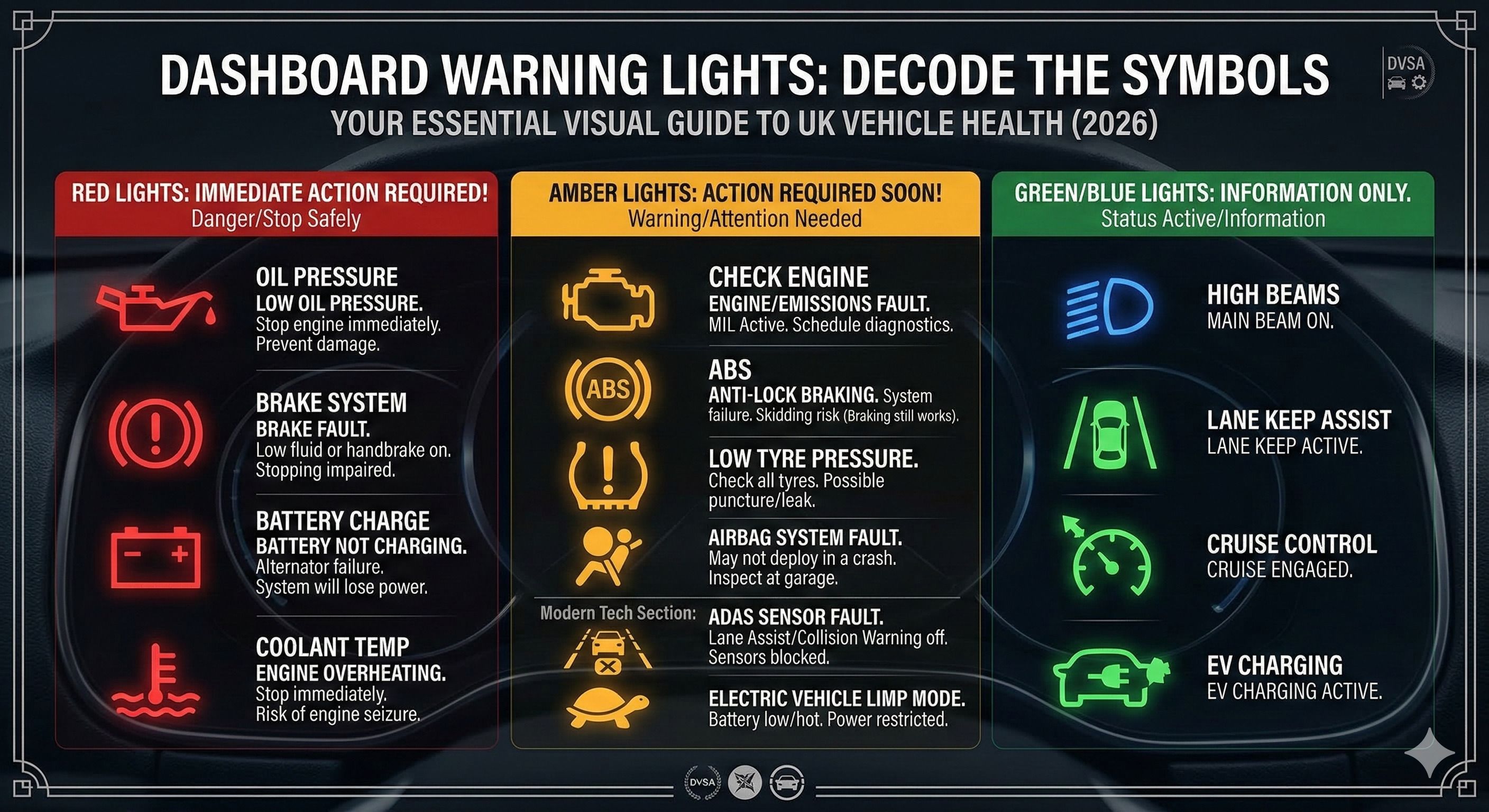 Dashboard Warning Lights Overview