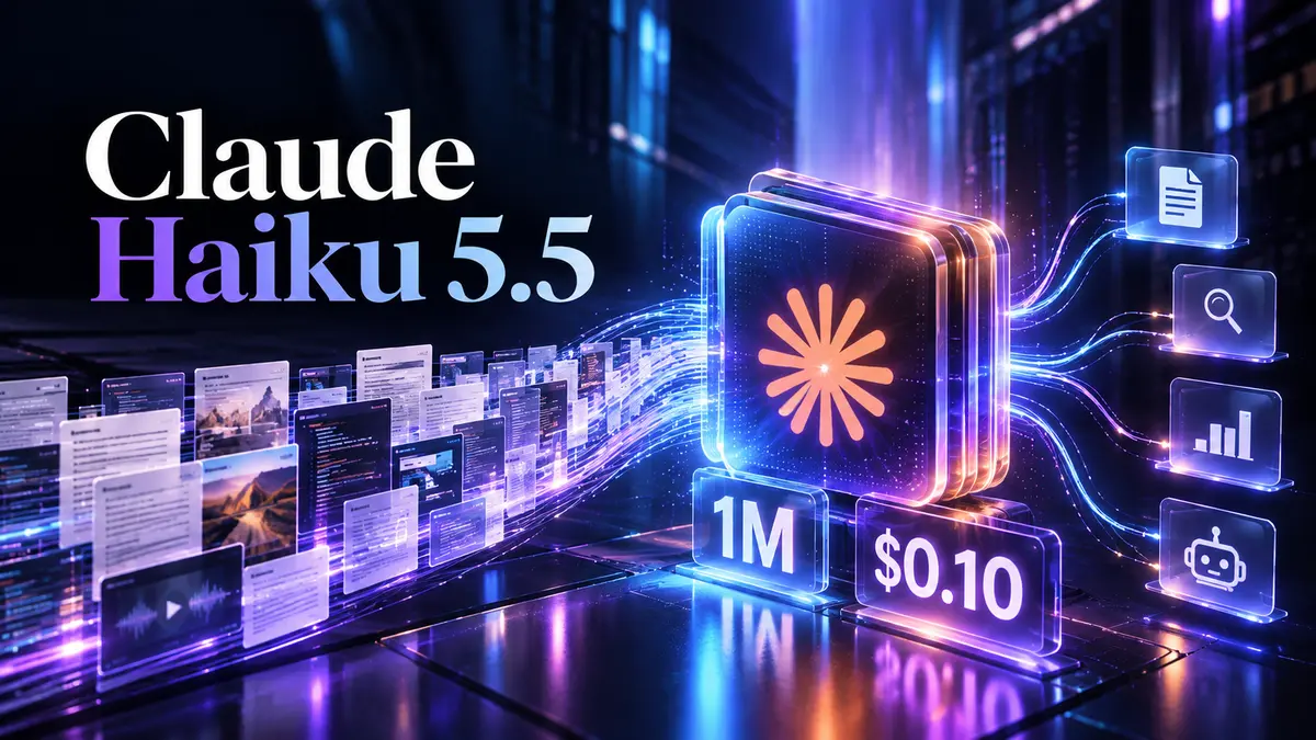 Claude Haiku 5.5 is generally available with effort control, a 1 million token window, and list prices of $0.10 input and $0.50 output per million tokens on prompts up to 100K. Anthropic says typical runs cost about 75% less than Haiku 4.5. Teams already on Claude can shift classification, extraction, and subagent traffic this week and leave the expensive model for the step that needs it.