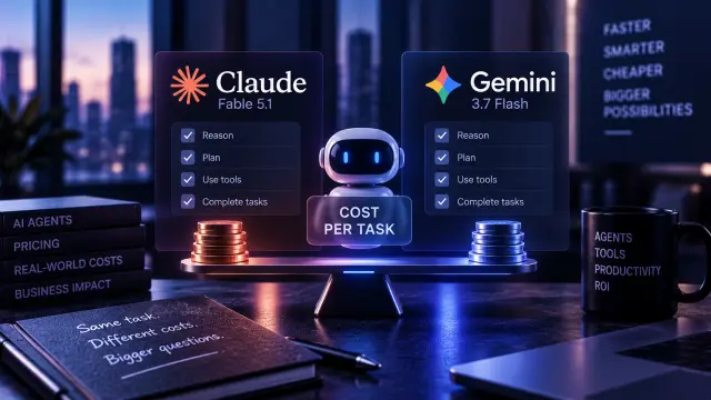 For SMBs, the real AI breakthrough is cheaper repeated agent runs. Claude Fable 5.1 and Gemini 3.7 Flash change cost per completed task.