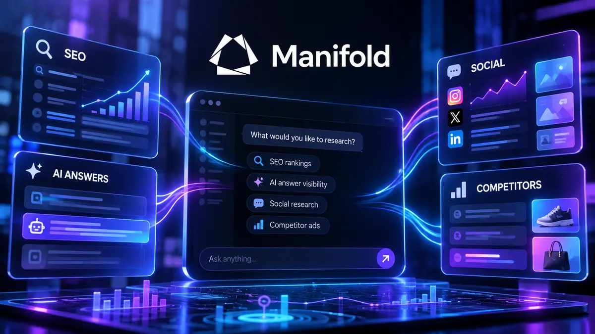 Manifold MCP gives AI assistants access to SEO rankings, Reddit discussions, social research and competitor advertisements. For small businesses that rarely have time for competitive research, one connection could reveal overlooked opportunities. Test the findings before paying for regular usage.