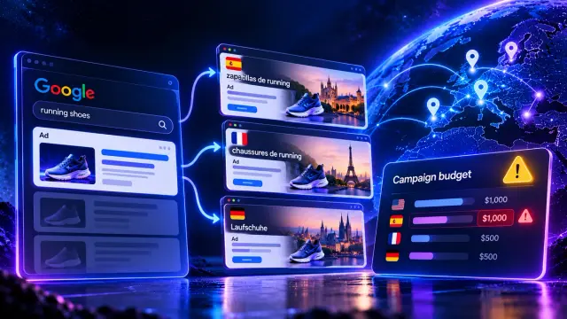 Google Ads' localization beta can translate eligible US-English Search campaigns into 10 language variants and help translate landing pages. Budgets and bids copy without currency conversion, so marketers need local review before enabling a new campaign.