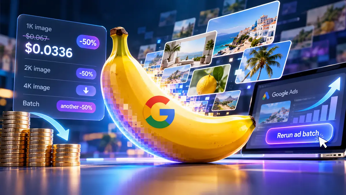 Google put Nano Banana 2.1 into Gemini, Search AI Mode, Google Ads, and the API on 6 October. Standard API image output is about half the old price at 1K and 2K. Input and thinking tokens went up, so a volume batch is the only fair test.
