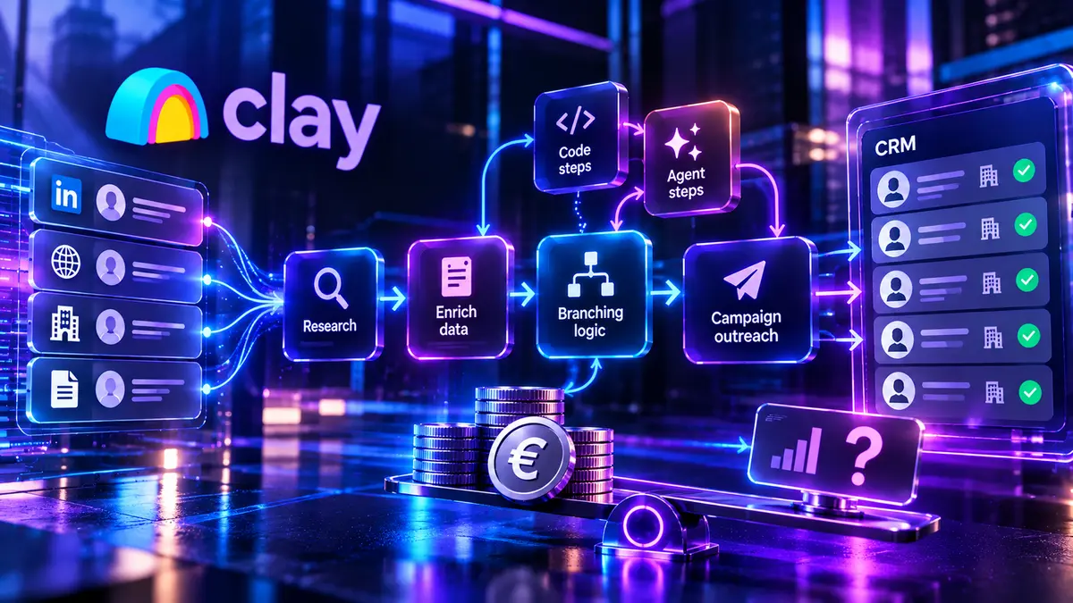 Clay's Sculpt 2026 announcement adds a visual Workflows beta for lead enrichment, qualification and CRM updates, plus an agentic campaign-building experience. Its voice-based Inbound SDR Agent remains a pre-beta preview, so B2B teams should evaluate one bounded prospecting workflow first.