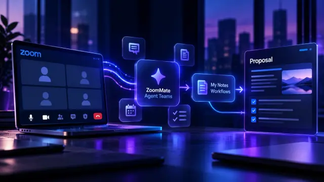 Zoom is linking meeting context to actions across business tools, including proposals and CRM updates. For a solo consultant, the useful test is whether a client call becomes a correctly scoped proposal with less administrative work.