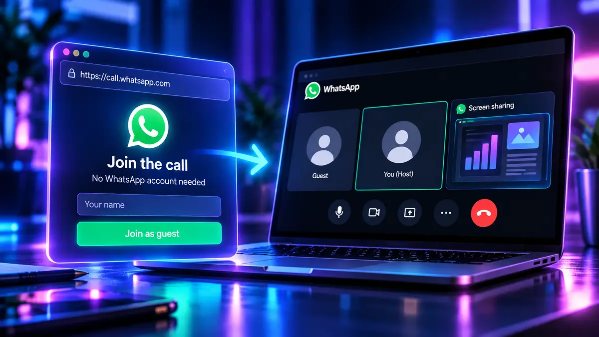 WhatsApp guest calling lets clients join a video or audio call from a computer browser without registering. Here's where it fits in consultations, sales conversations and support, and where a dedicated meeting tool is still useful.