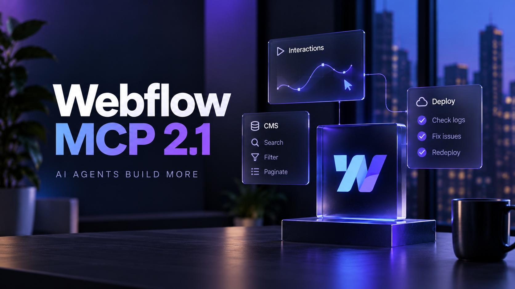 Webflow is giving AI agents considerably more control over websites with MCP 2.1, an upgrade announced at Webflow Conf 2026 that expands what tools like Claude, ChatGPT, Codex and Cursor can actually do inside Webflow. The biggest addition is native GSAP interaction support. Instead of asking an AI assistant to generate animation code that you then have to implement, you can describe the interaction you want and let the agent build it directly. That includes complex timeline-based animations, while keeping Webflow’s visual controls available for manual tweaking.