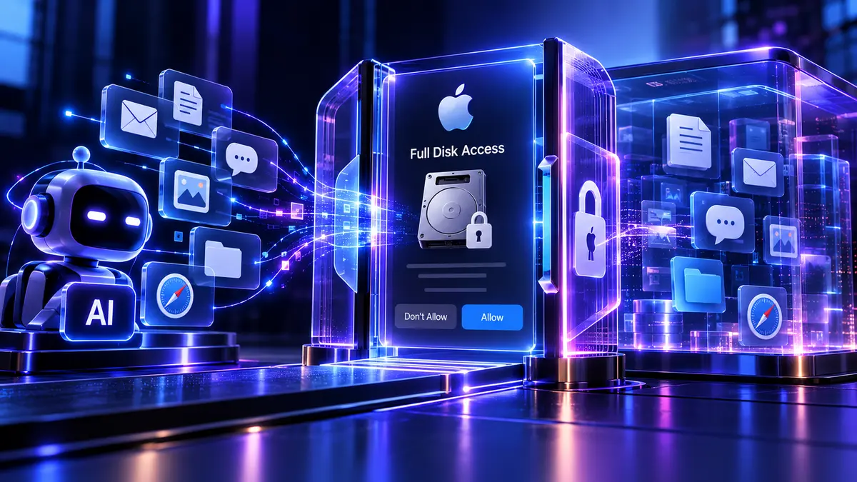 Apple said it will tighten macOS Full Disk Access because some apps, including AI agents, can expose mail, messages, files, and browsing history from one switch. The new control is not dated. The useful move is an audit of what you have already granted.