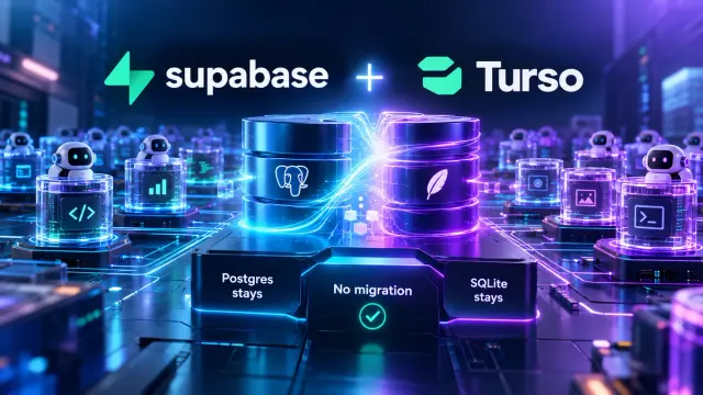 Supabase is acquiring Turso and says it already launches more than one million databases a week, increasingly from agents. The stated direction is a short-lived database per agent task. That product is not something you turn on this week, and current Supabase projects stay on Postgres.