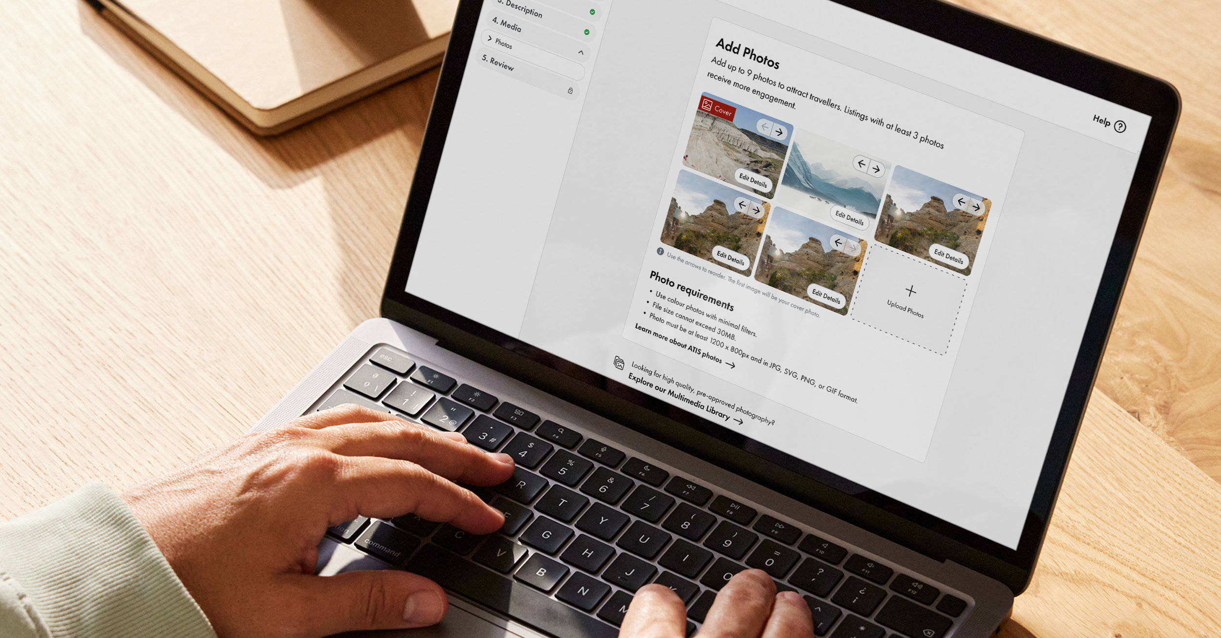 ATIS listing creation on a laptop