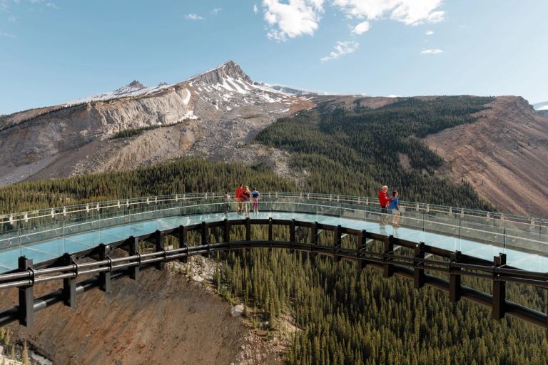 Columbia Skywalk overlooking a mountain