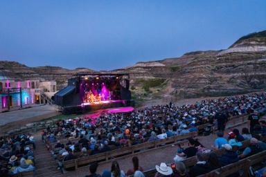 A concert at the Badlands Amphitheatre in Drumheller.