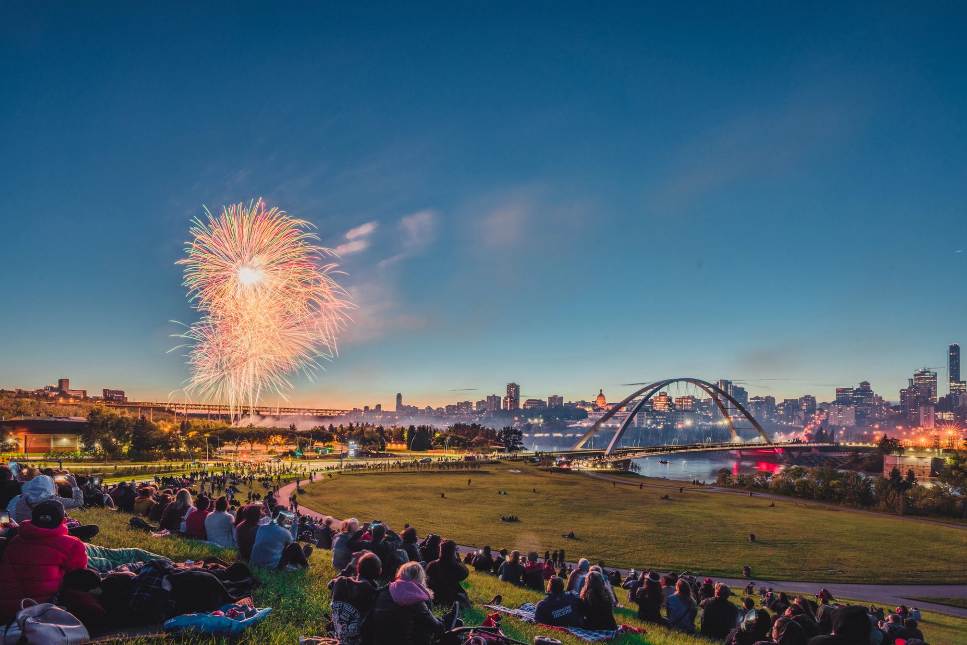 Fireworks over Edmonton