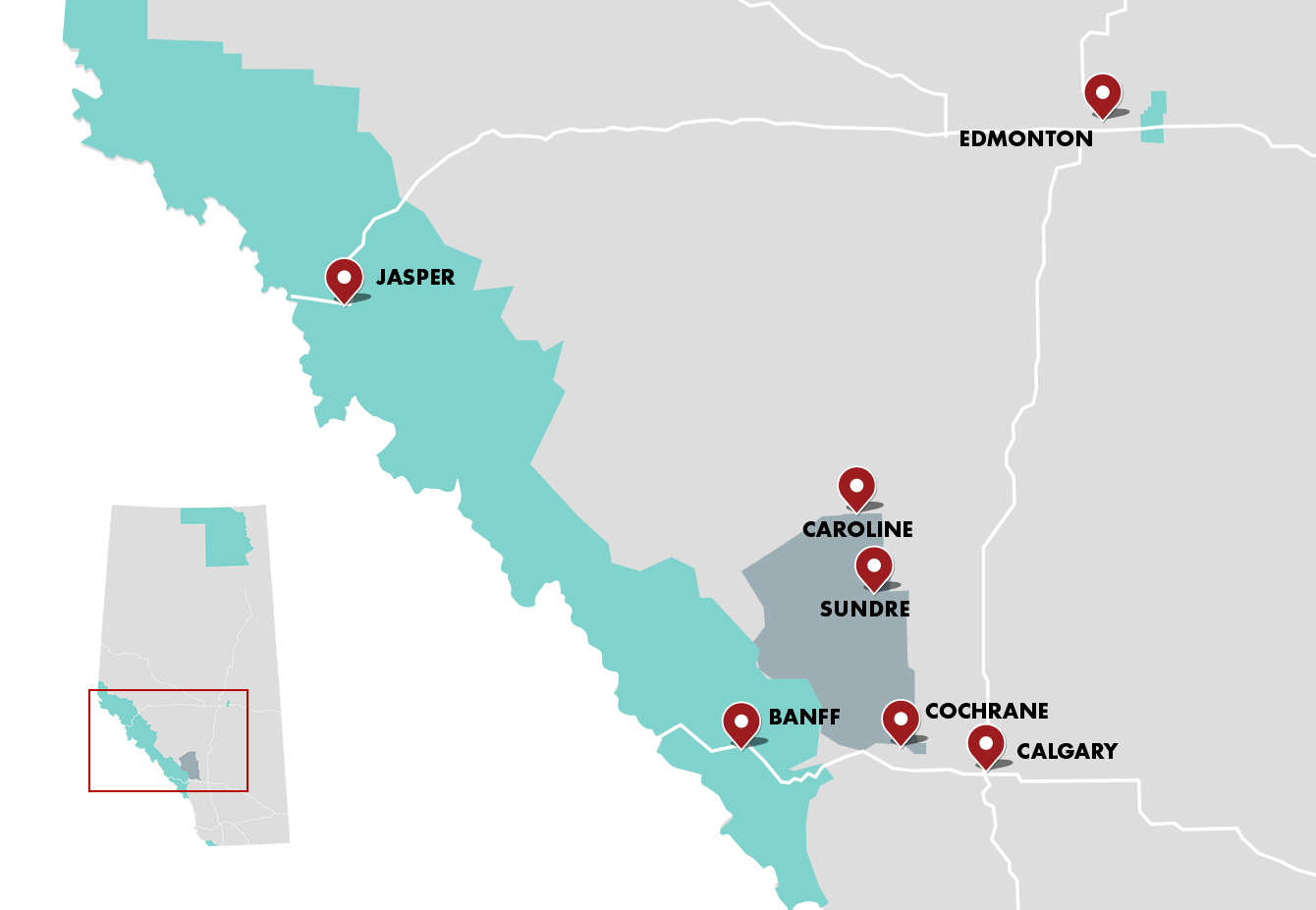 A graphic map shows Cochrane to Sundre TDZ's position in Alberta, encompassing Cochrane and Sundre on the western side of the province.