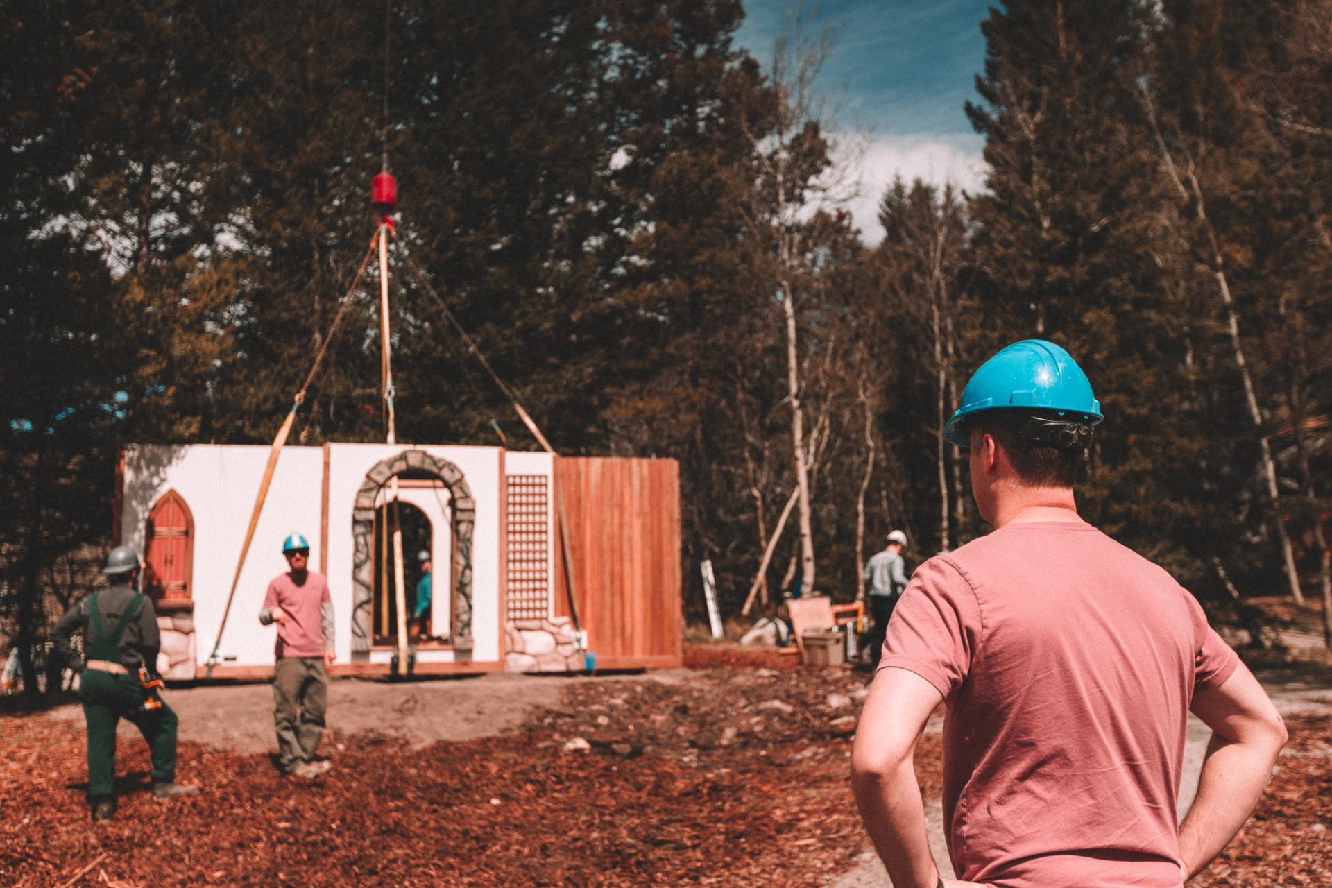 Construction photos of Charmed Resorts new cabins