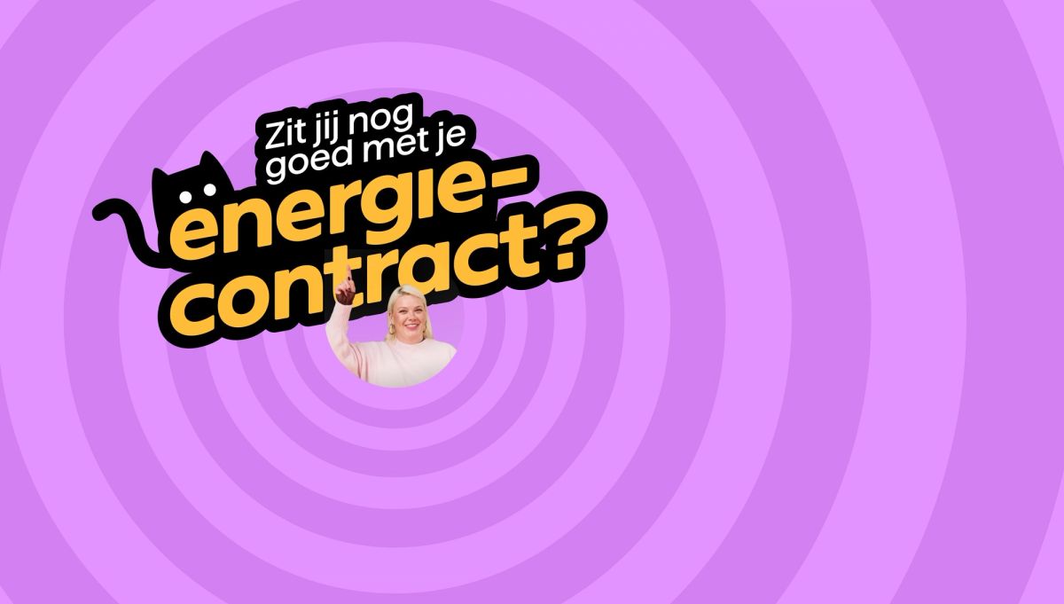 Hero-afbeelding met de tekst ‘Zit jij nog goed met je energiecontract?’ van energieleverancier Energiek