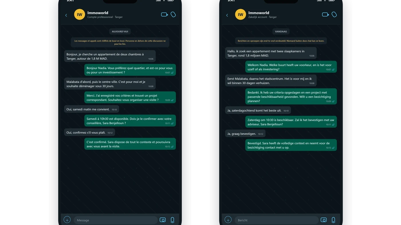 Multilingual WhatsApp lead workflow