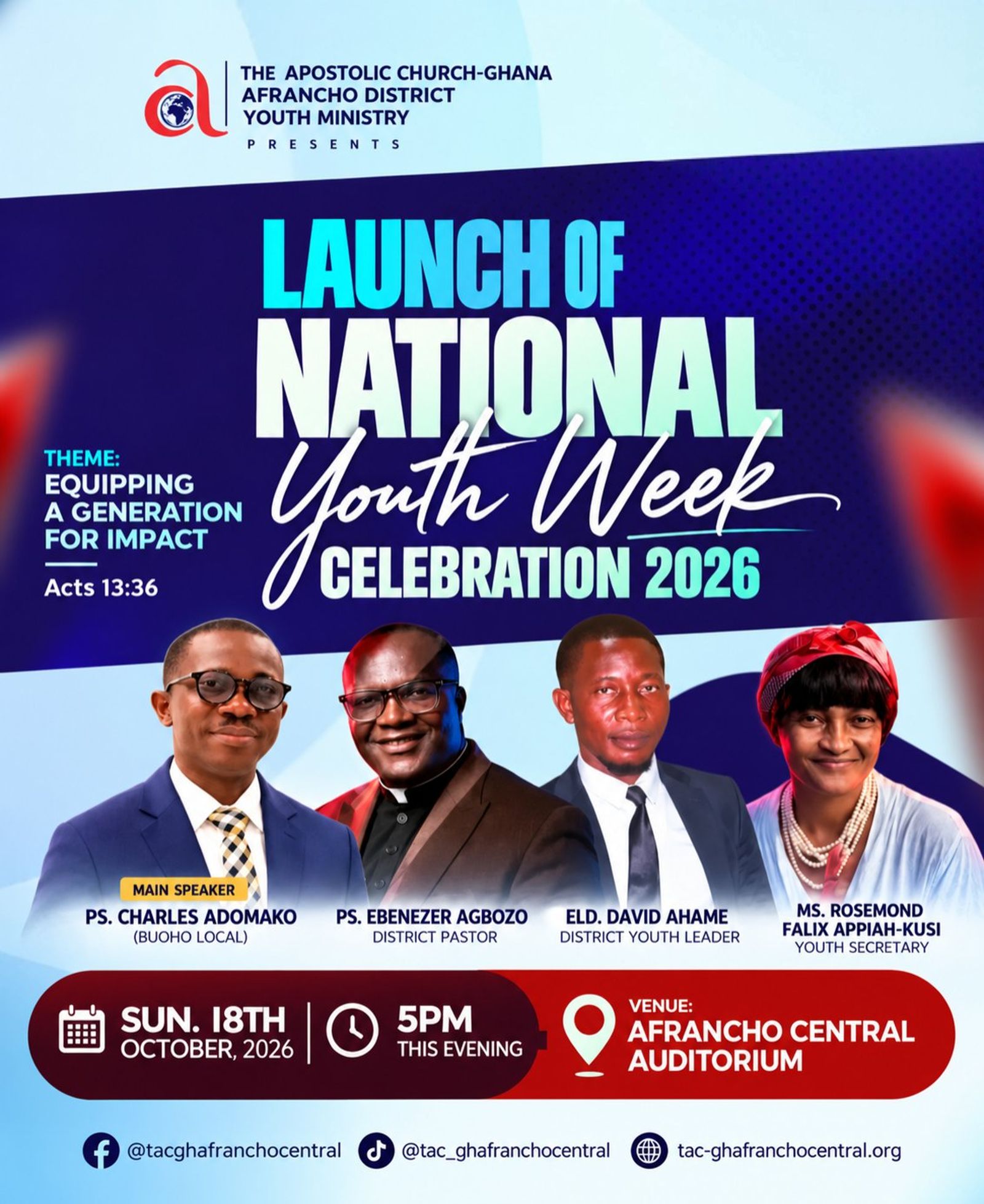 National Youth Week Celebration 2026: Launch Programme Outline