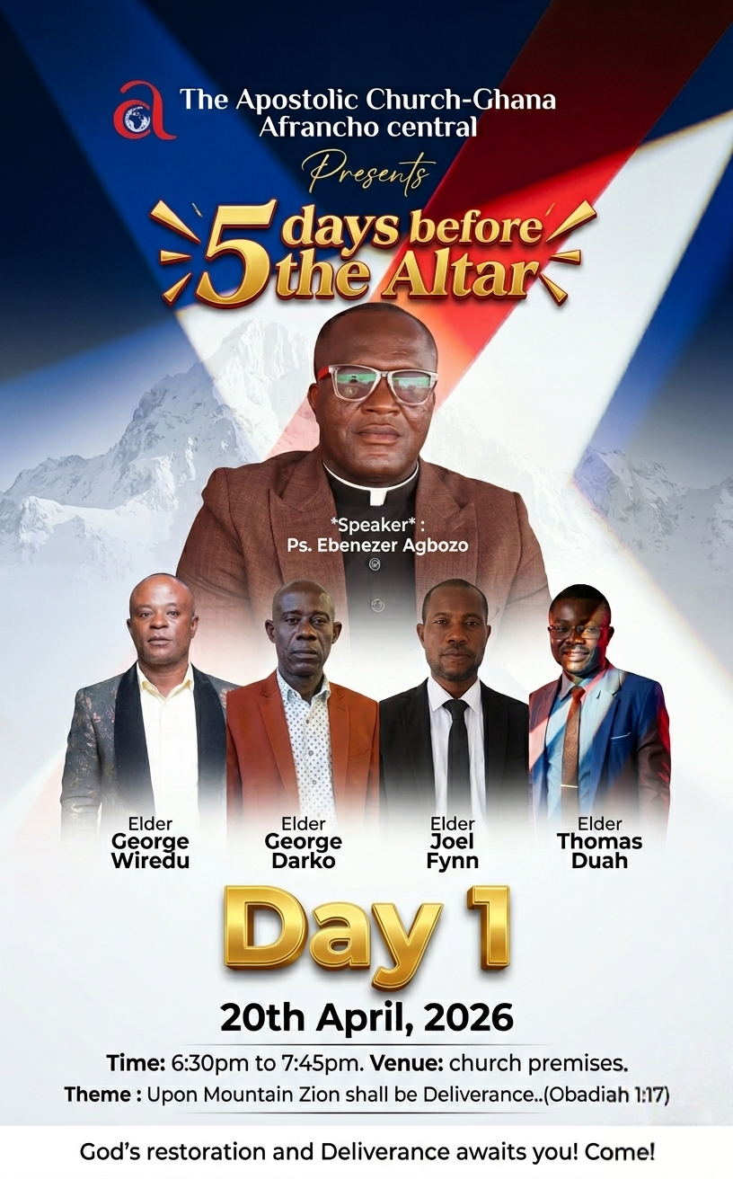 5 Days Before the Altar - Day 1