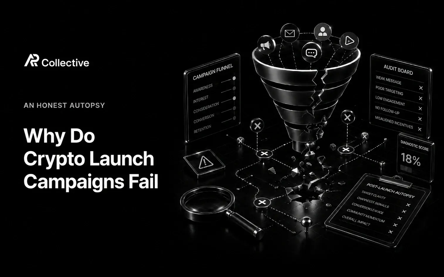 AP Collective card thumbnail for the guide on why crypto launch campaigns fail
