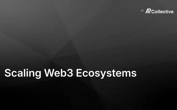 Scaling Web3 Ecosystems After the First Users