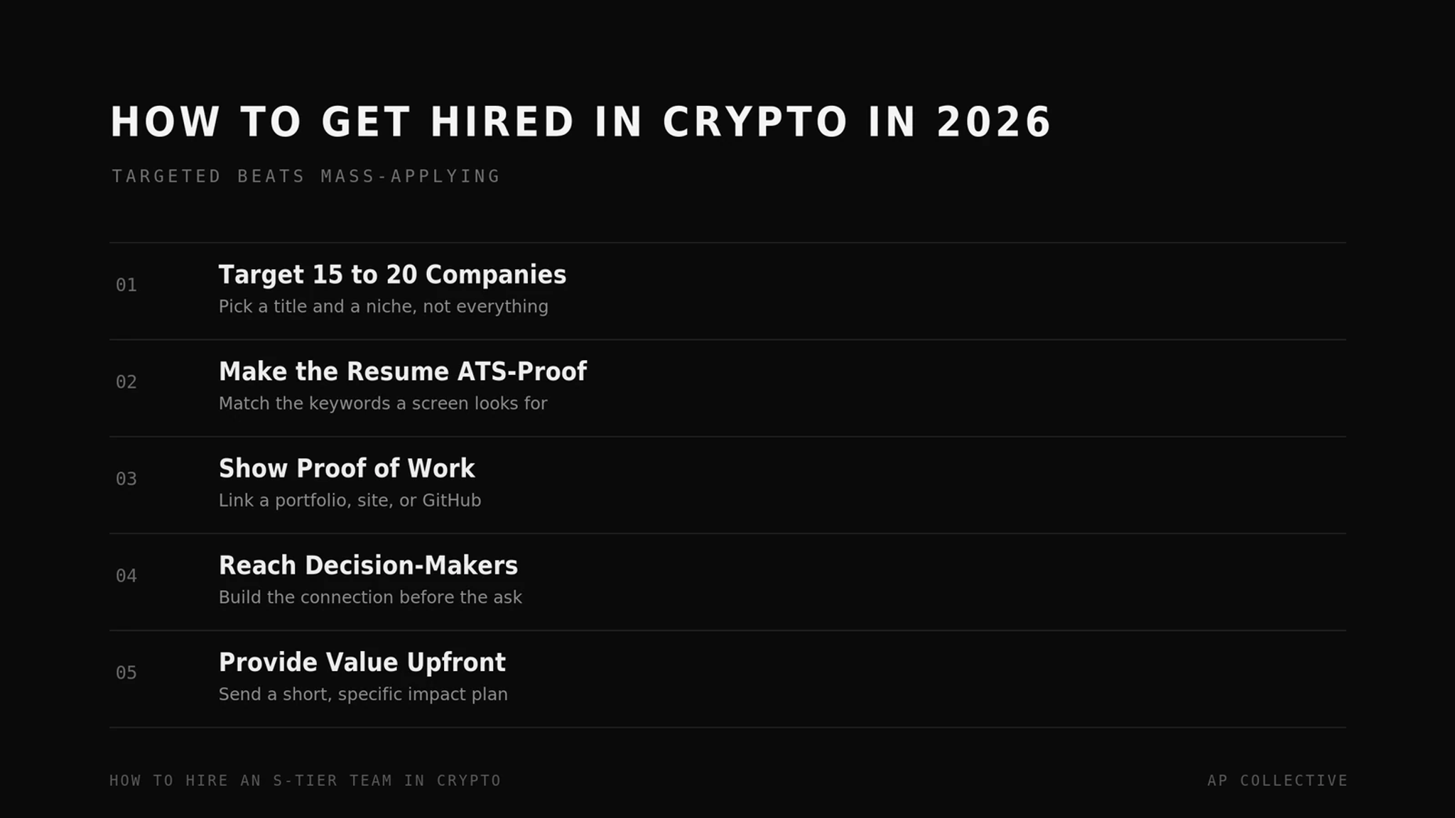How to land a job in Crypto in 2026