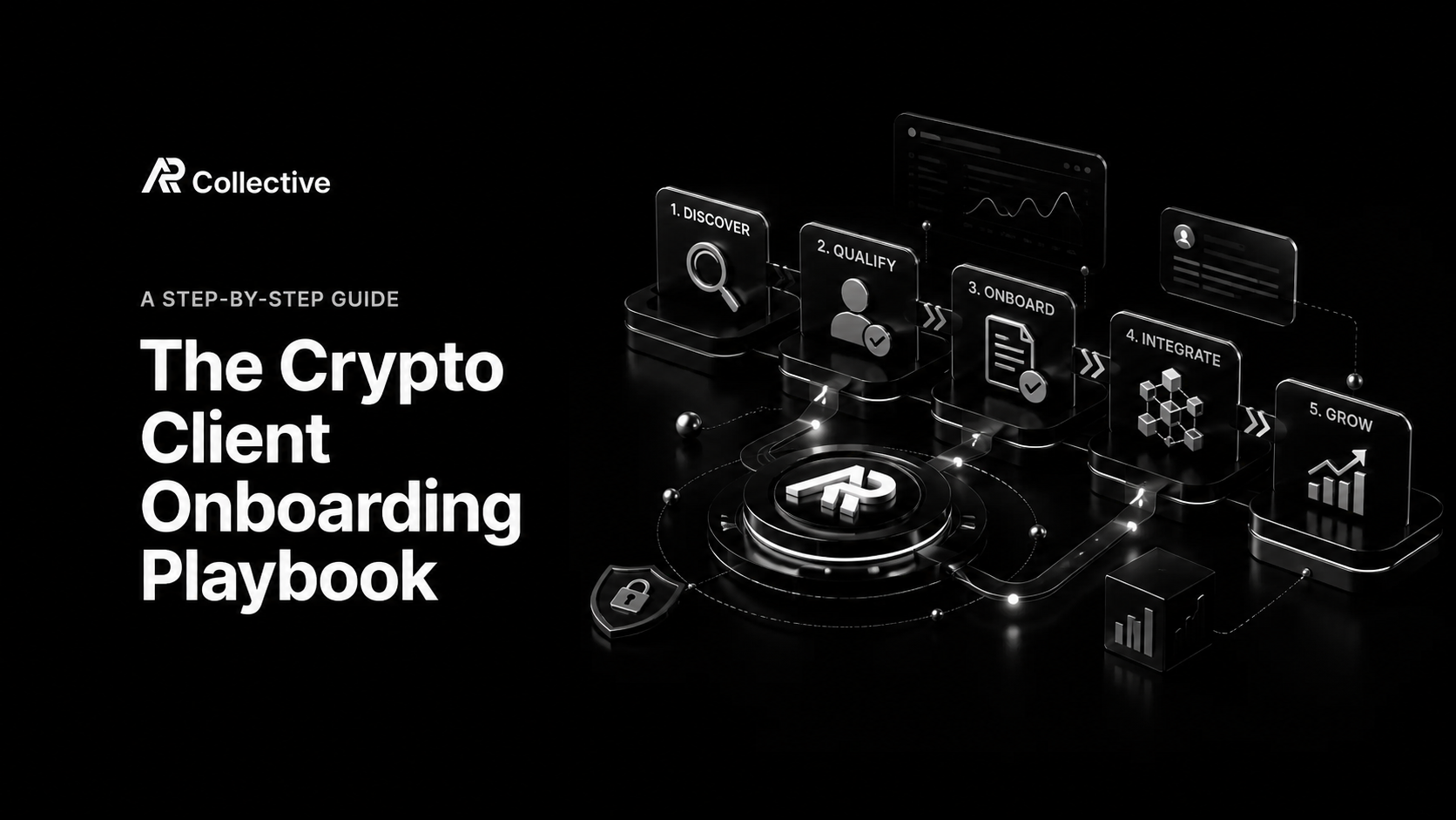 AP Collective banner for the crypto client onboarding playbook and first 30 days