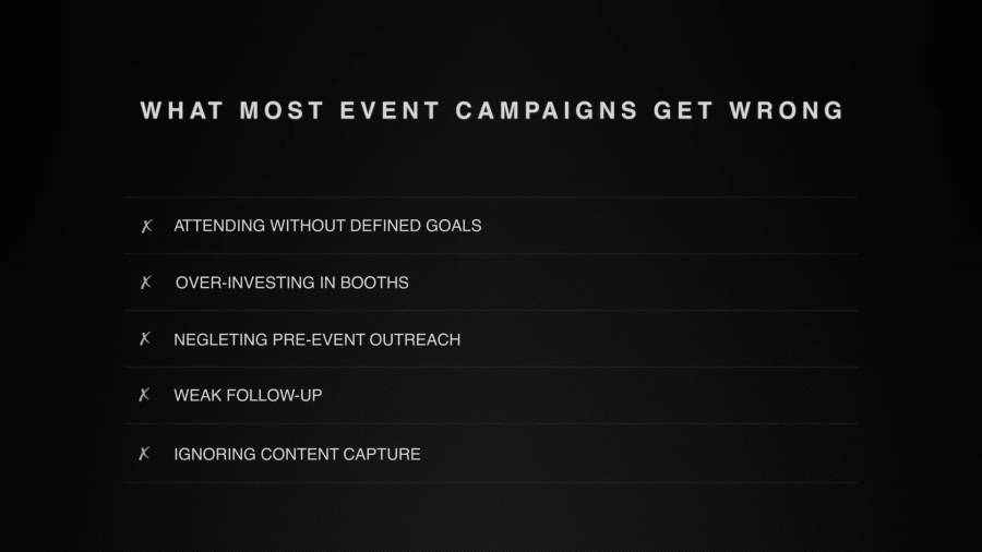 Pointers for What Most event campaigns get wrong