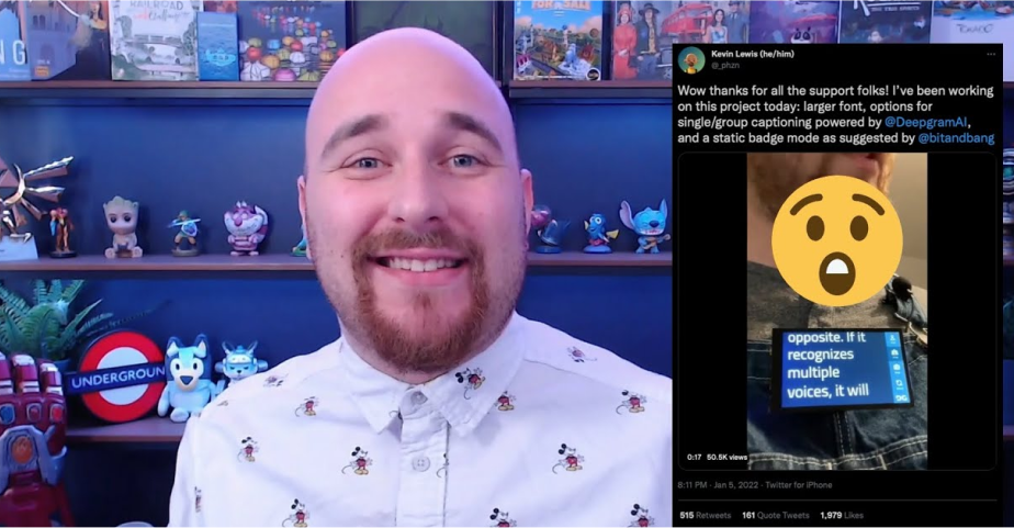 Building a live transcription badge with Deepgram featured image