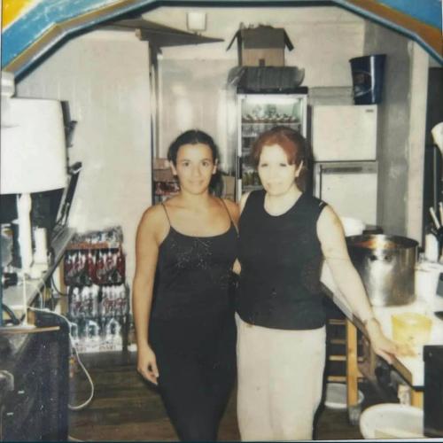 Photo d'archive de la cuisine du restaurant à ses débuts