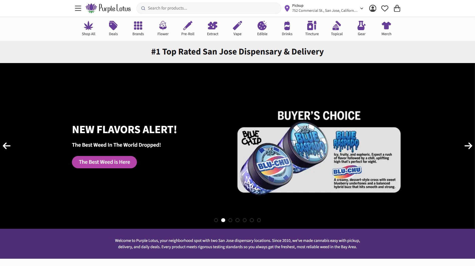 purple lotus website screenshot
