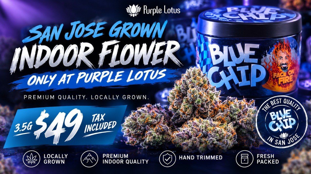 Blue Chip: Purple Lotus's San Jose-Grown Flower