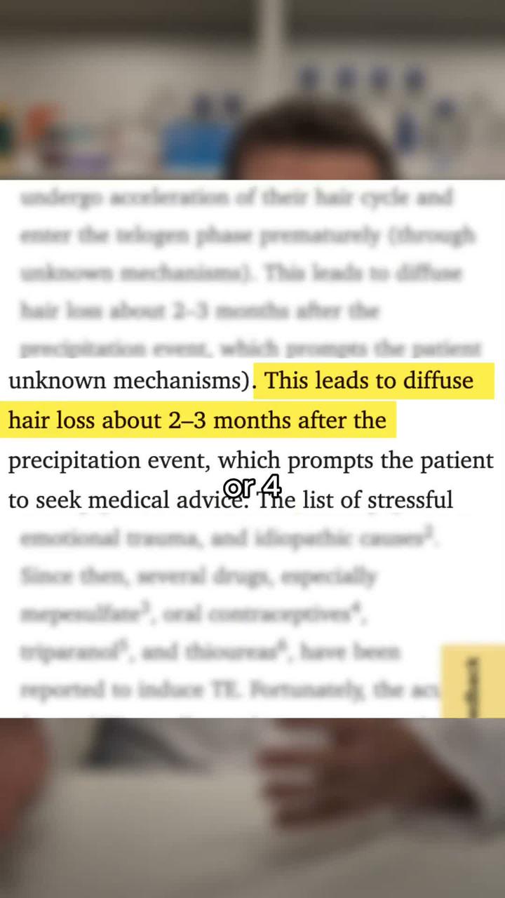 Hair loss study on screen