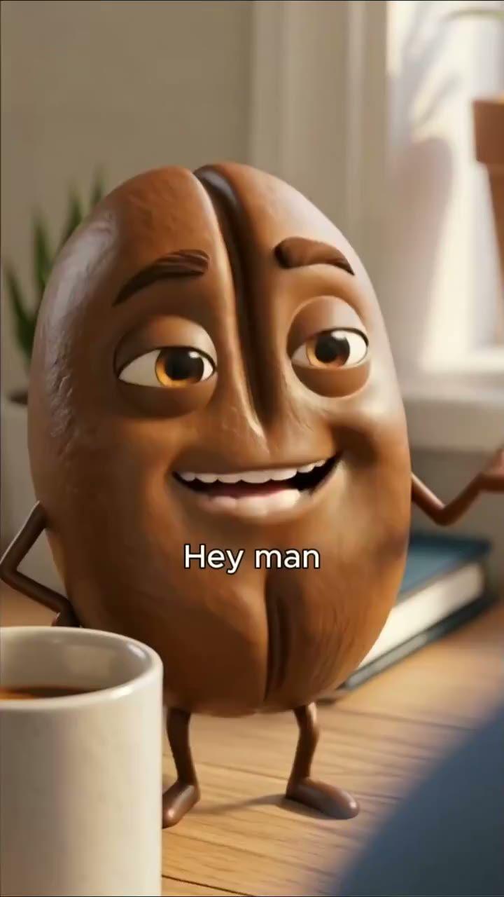 Animated coffee bean