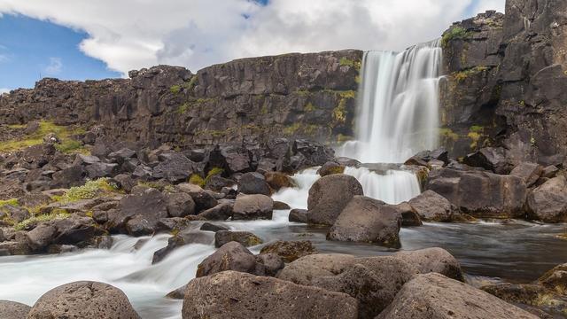 Oxararfoss Waterfall