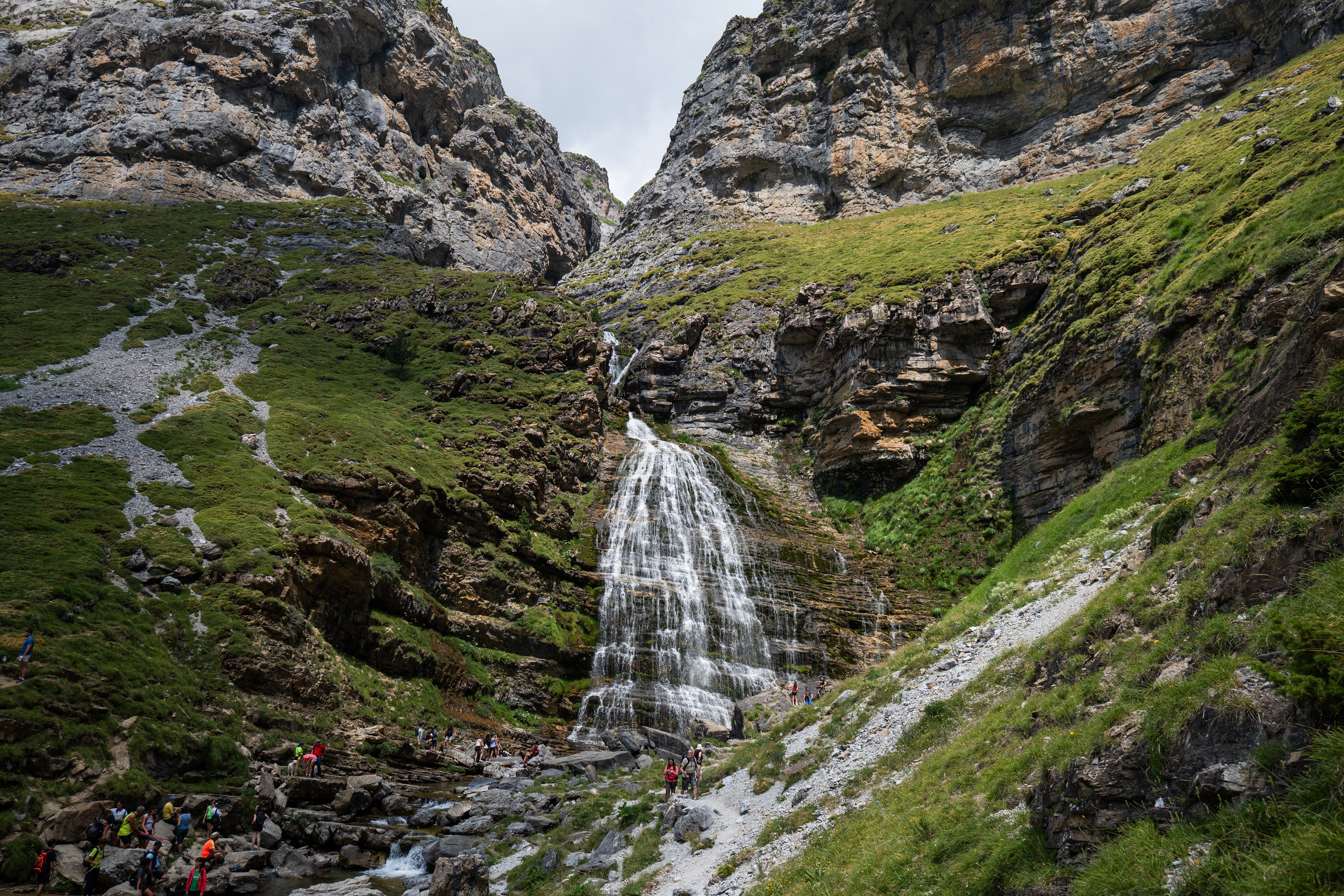 Cola de Caballo waterfall at the head of the Ordesa valley
