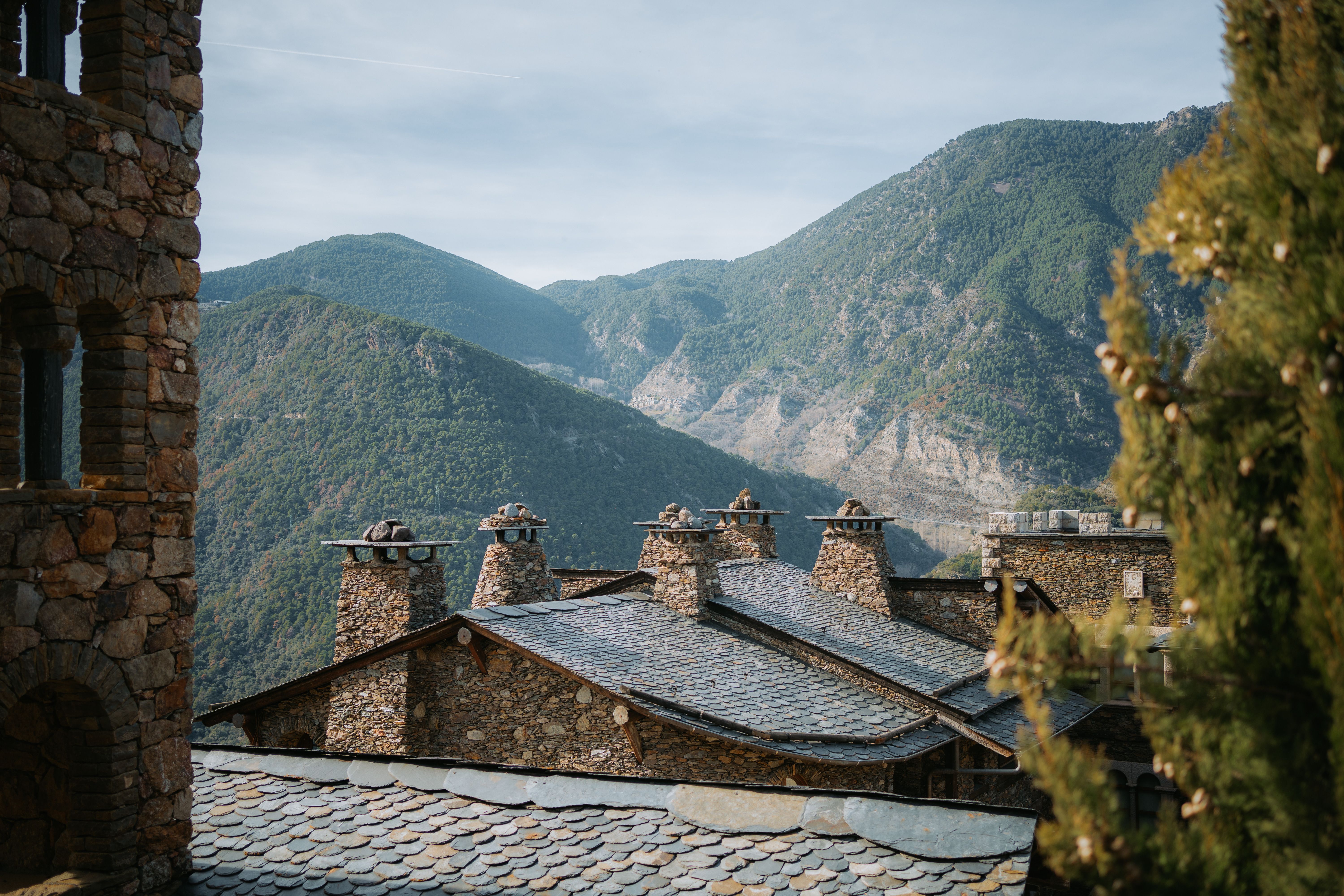 Stone houses of Beget in an isolated Pyrenean valley
