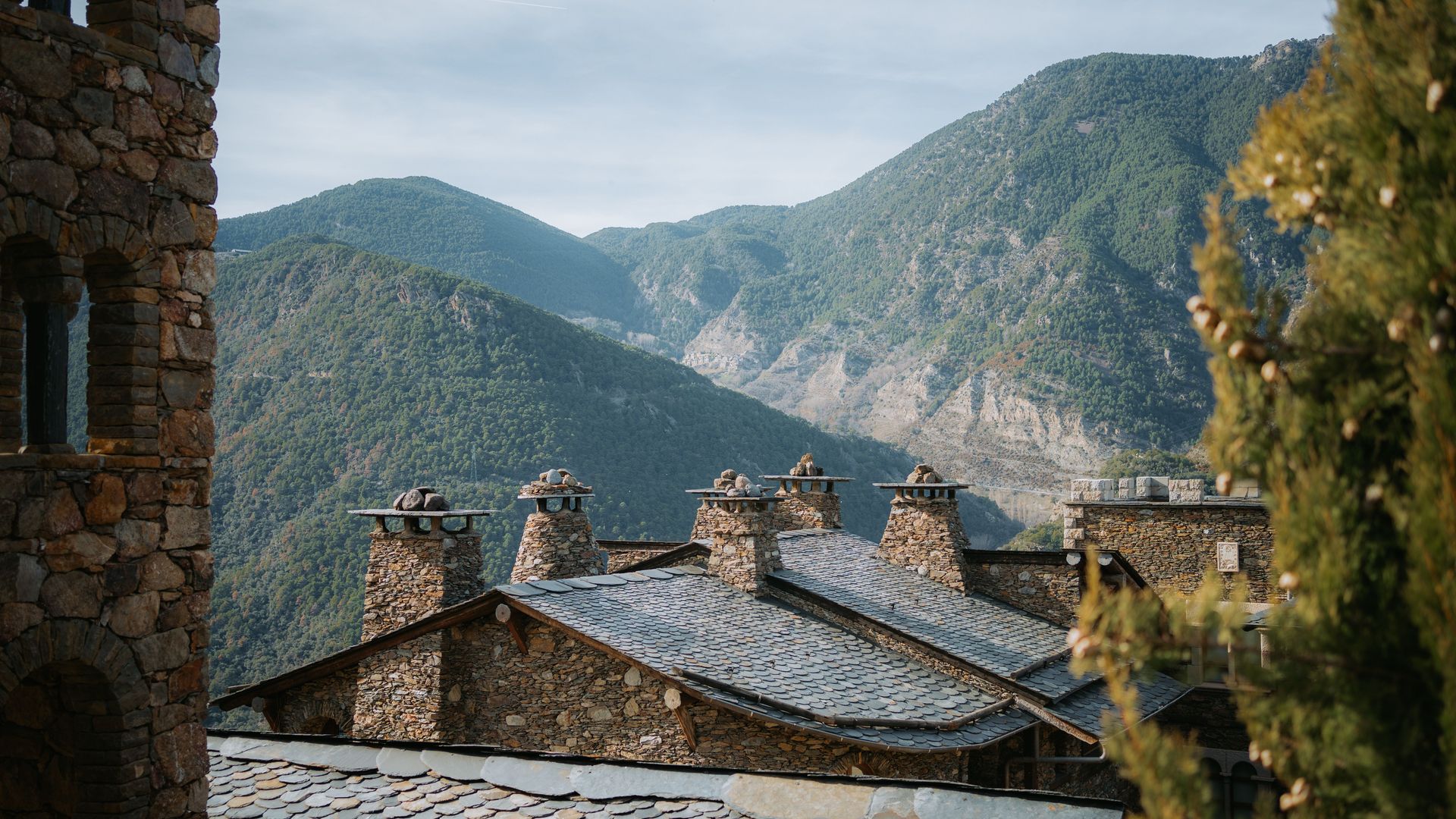 Stone houses of Beget in an isolated Pyrenean valley