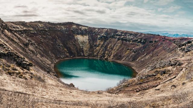 Volcano craters of Iceland you can actually walk up to